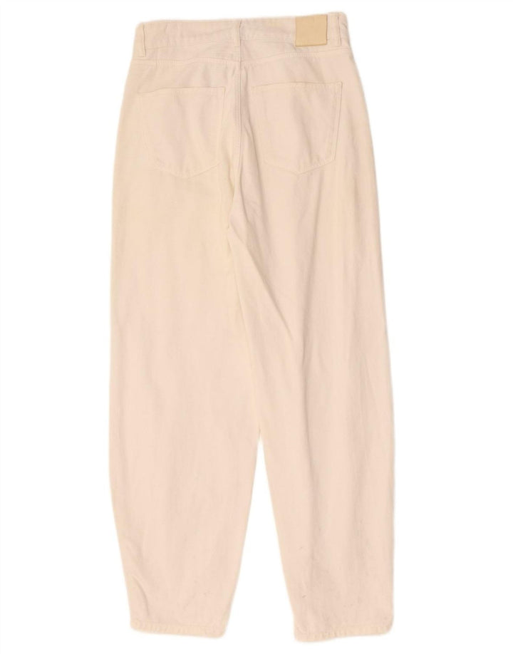 MASSIMO DUTTI Kvinder Højtaljede tilspidsede Jeans EU 36 XS W26 L28 Hvid