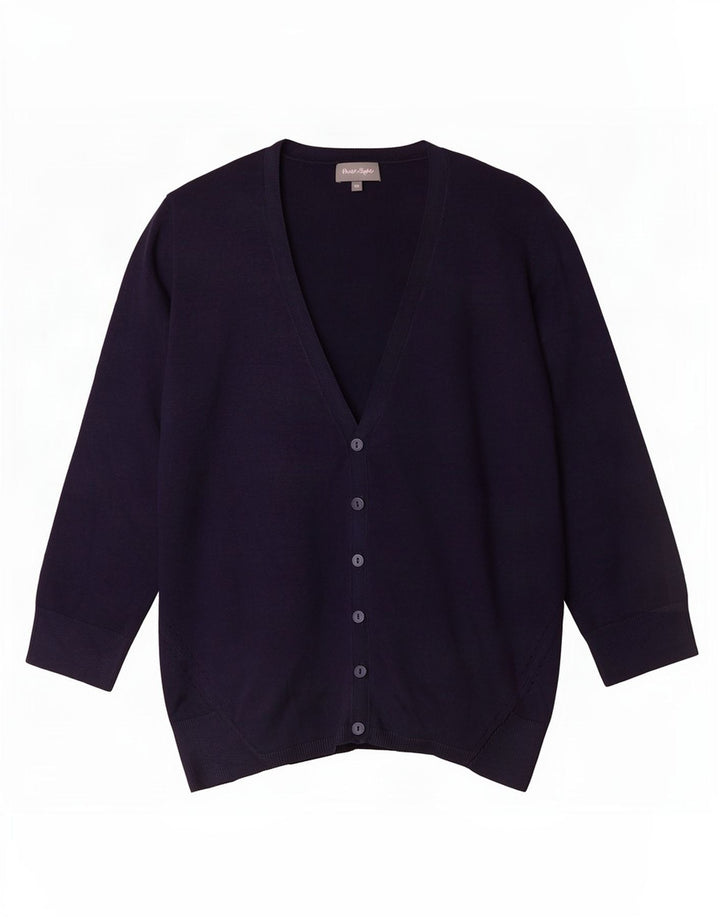 Phase Eight Dame 3/4 ærmet cardigan sweater UK 10 Small Navy Blue