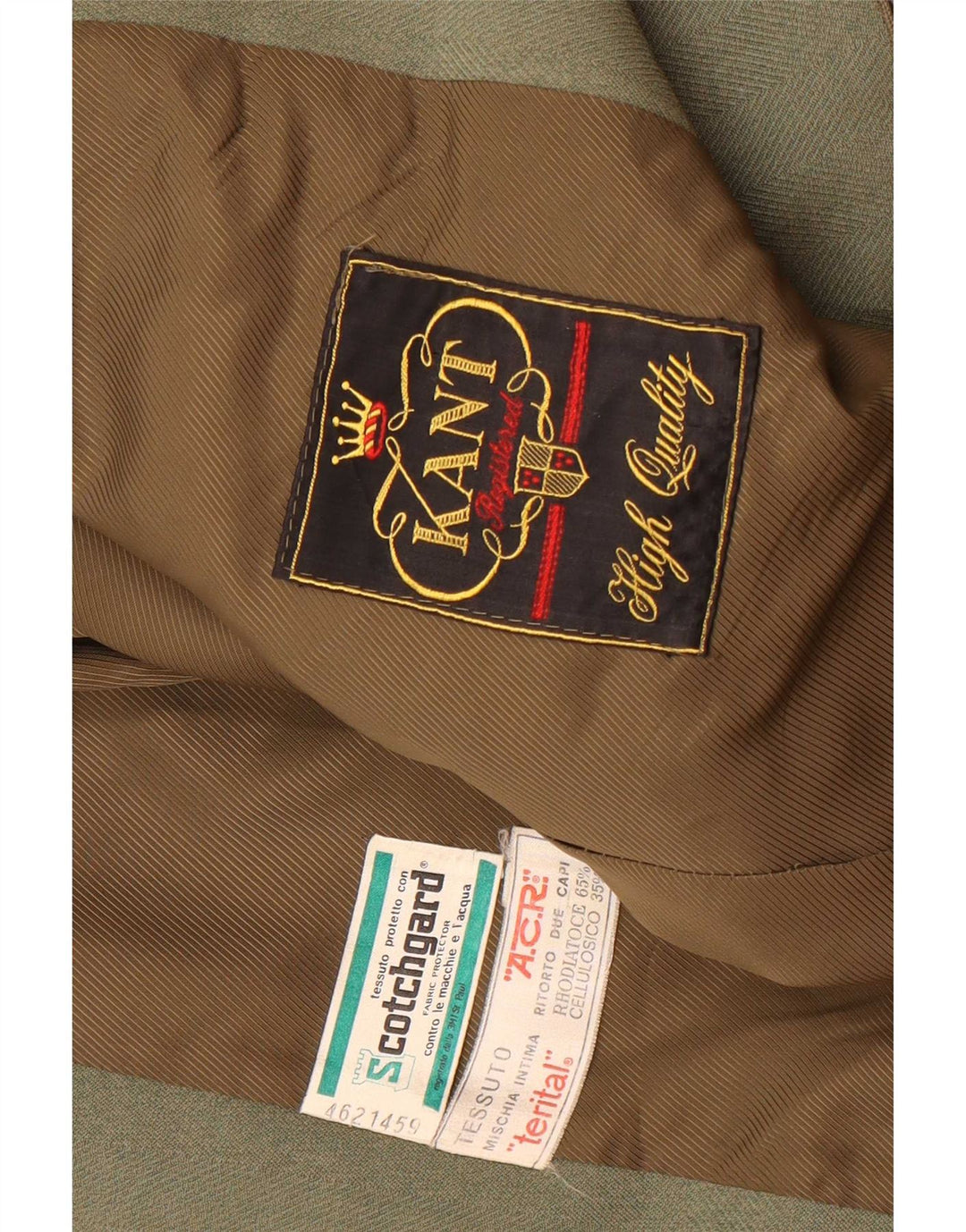 Vintage Overfrakke til mænd UK 36 Small Green Terital Classic