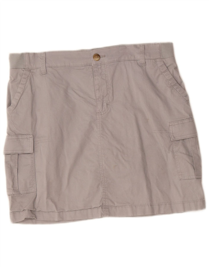 LEE Dame Skort Regular Fit Midrise Cargo Nederdel US 14 XL W36 Grå Bomuld