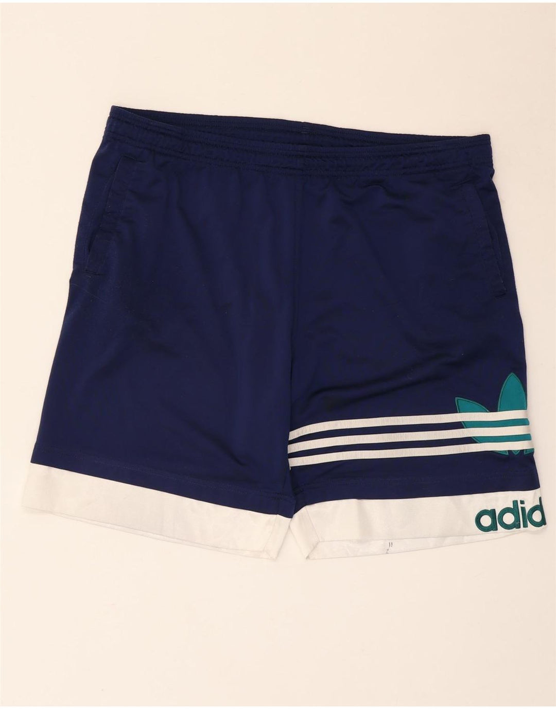 Adidas Herre grafiske sportsshorts store marineblå Colourblock Polyester