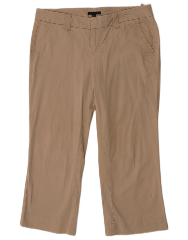 Tommy Hilfiger Dame Cropped Trousers US 10 Large W34 L24 Beige Bomuld