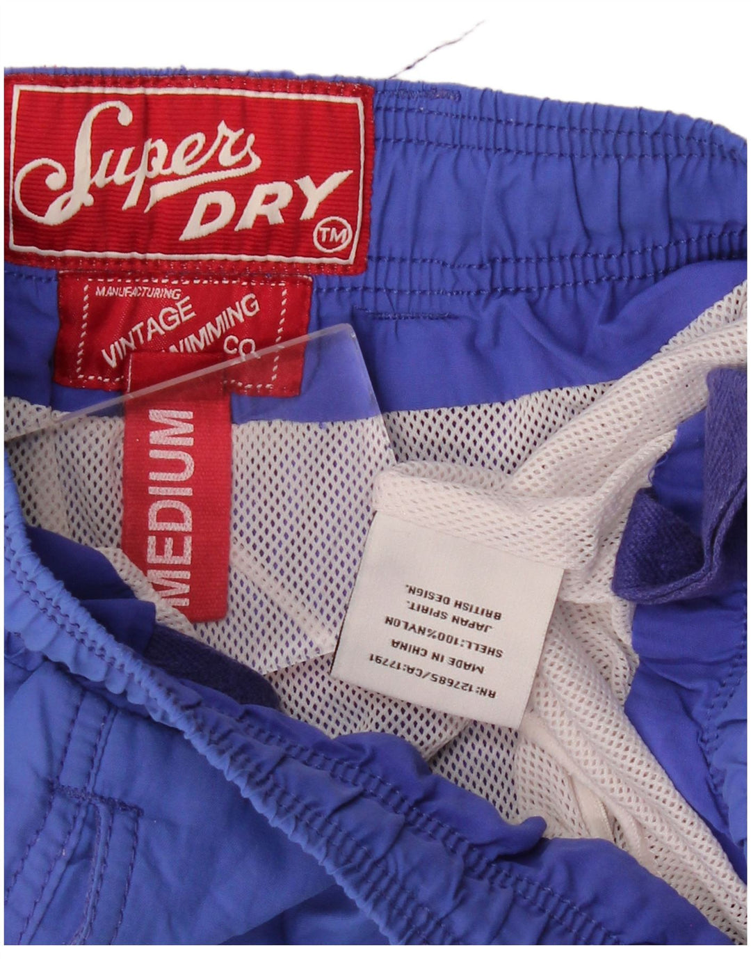 SUPERDRY Badeshorts til mænd mellemblå nylon