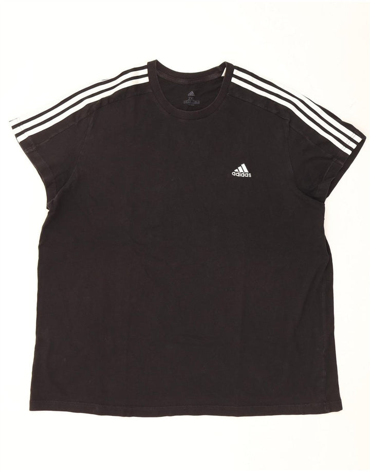 Adidas Herre T-Shirt Top 2XL Sort Bomuld