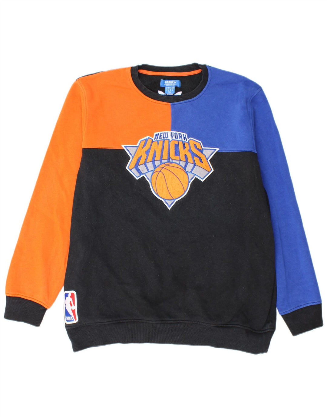 ADIDAS Herre New York Knicks Sweatshirt Jumper XL Flerfarvet Colourblock