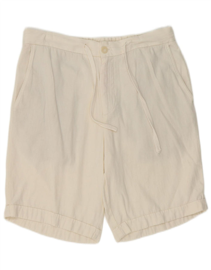 Zara Herre Chino Shorts Large W32 Hvid Bomuld