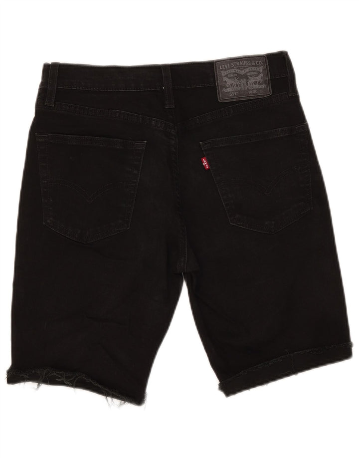 LEVI'S Womens 511 denimshorts W30 Medium Black Bomuld