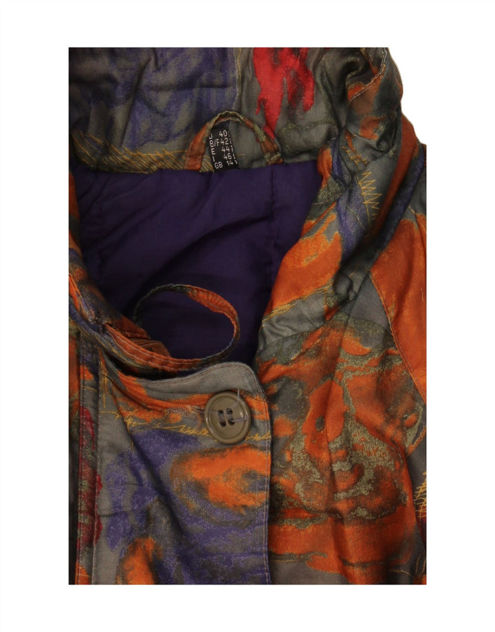 VINTAGE Womens Abstract Pattern Windbreaker Coat UK 14 Large Multicoloured Vintage Vintage and Second-Hand Vintage from Messina Hembry 