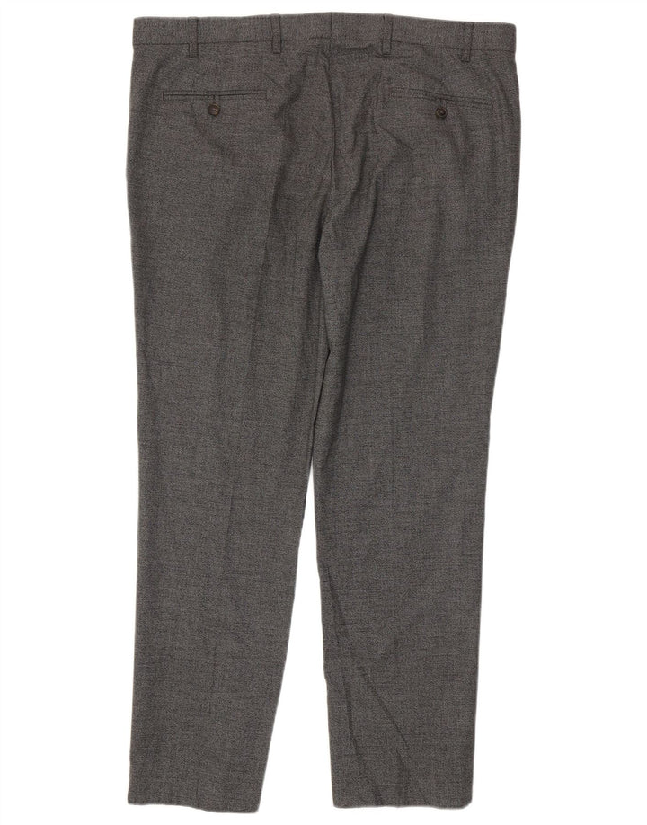 Marks & Spencer Herre Slim Chino Bukser W38 L31 Grå Polyester