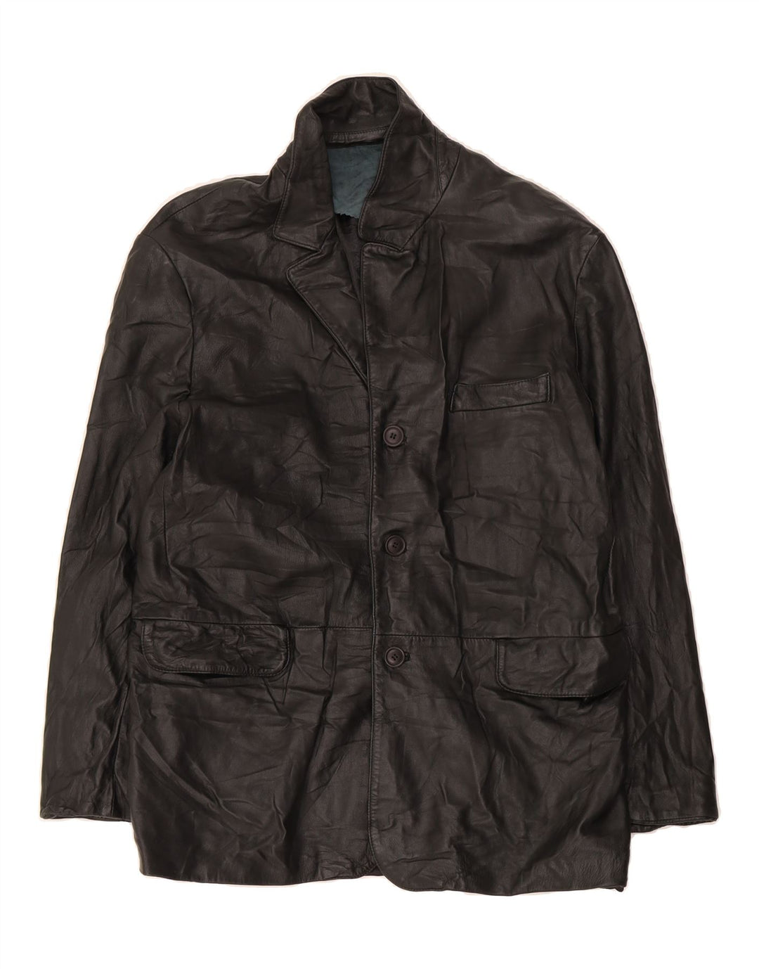 VINTAGE Mens Leather Jacket UK 38 Medium Black Vintage Vintage and Second-Hand Vintage from Messina Hembry 