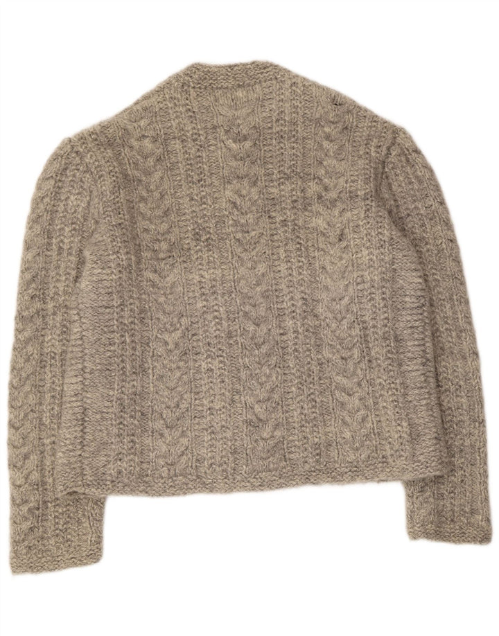 Vintage cardigan sweater til mænd, stor grå