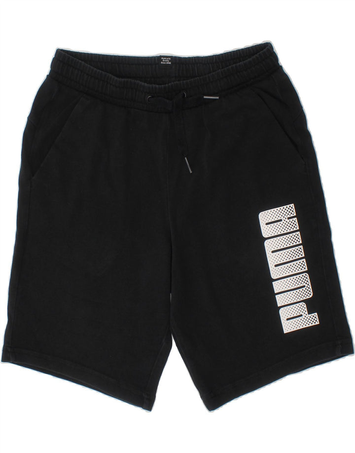 PUMA Boys Graphic Sport Shorts 9-10 Years  Black Vintage Puma and Second-Hand Puma from Messina Hembry 