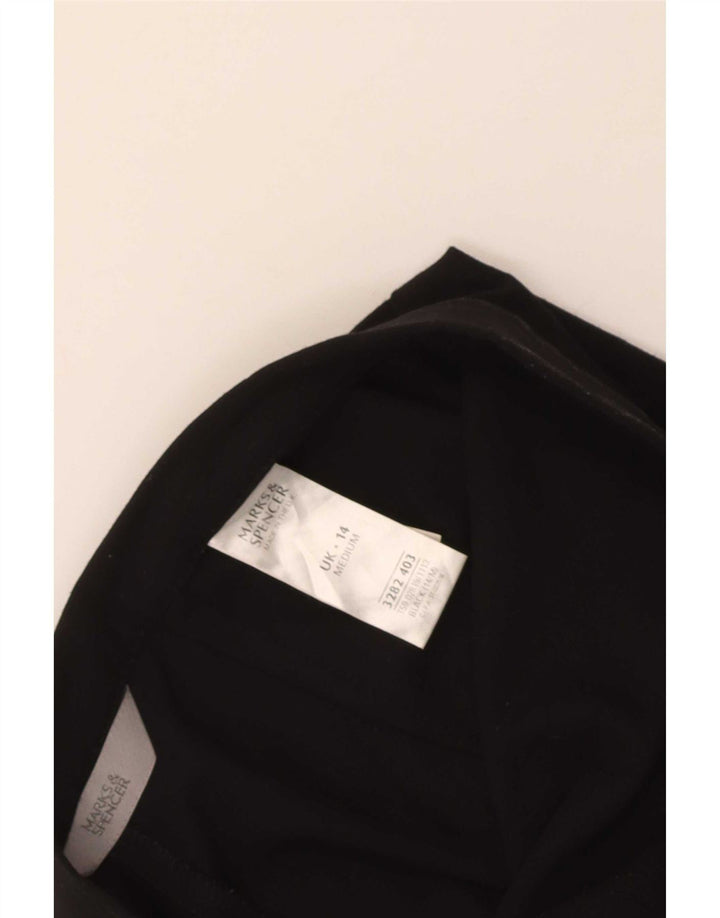 Marks & Spencer Lige jakkesæt til kvinder bukser UK 14 Medium W30 L29 Sort