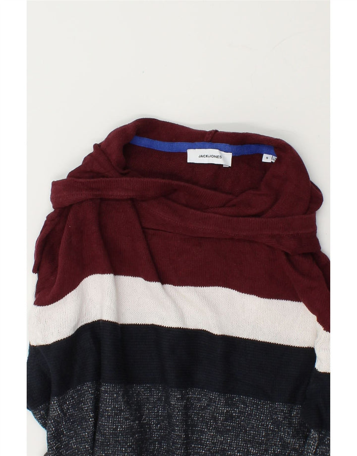 JACK & JONES Mens Hooded Jumper Sweater Small Multicoloured Colourblock Vintage Jack & Jones and Second-Hand Jack & Jones from Messina Hembry 