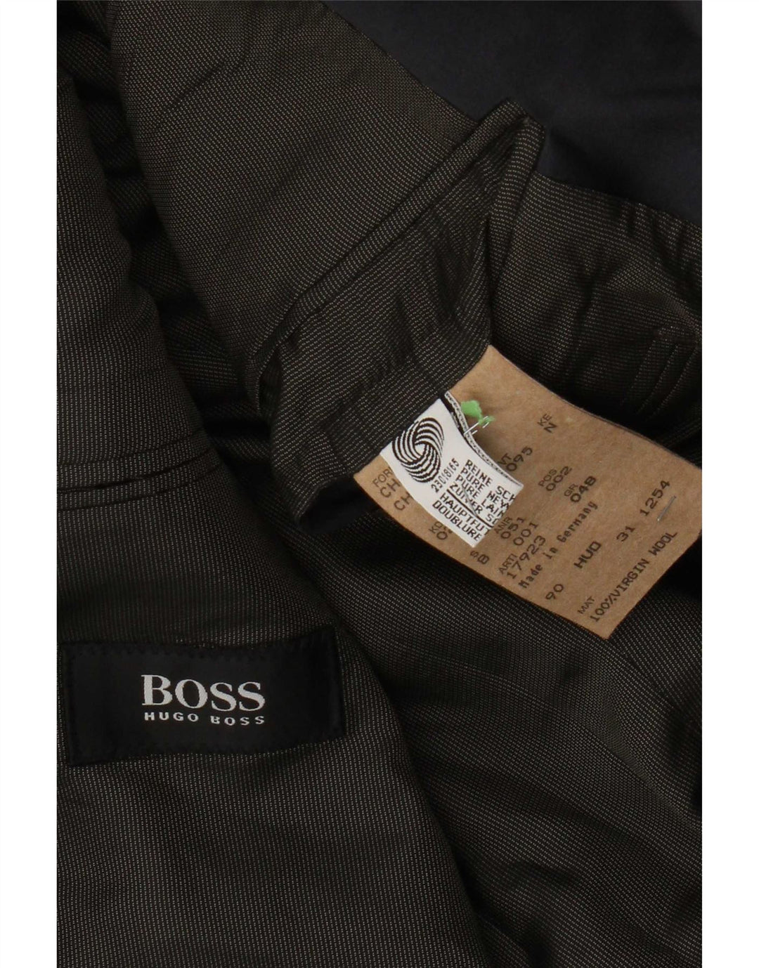 Hugo Boss Herre 3-knaps blazerjakke EU 48 Medium Navy Blue Virgin Wool