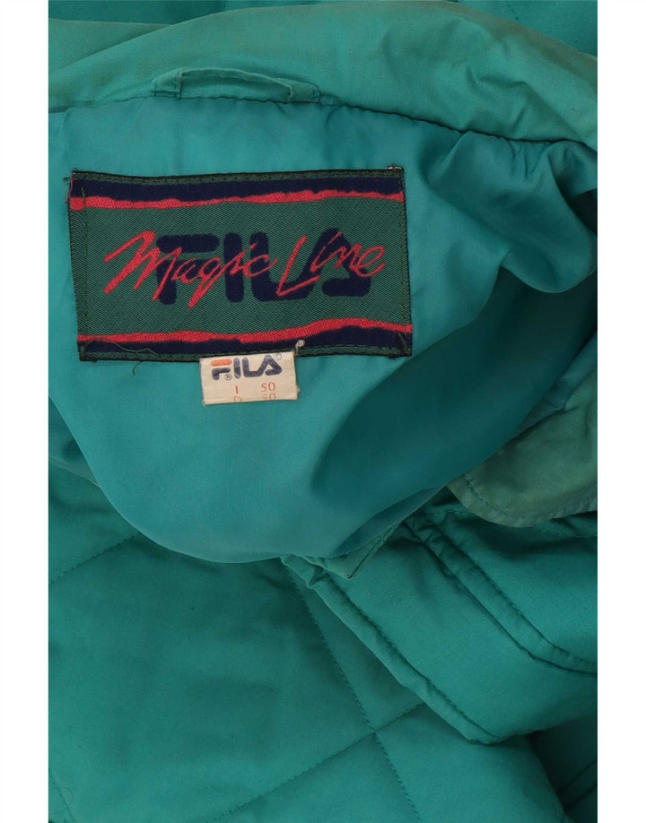 Fila Herre Quiltet jakke IT 50 Stor turkis polyester