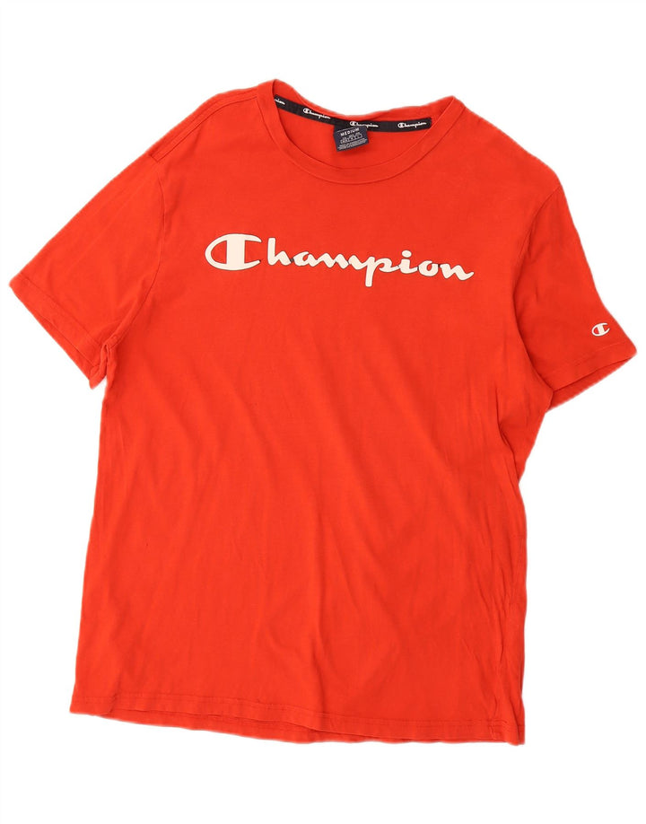 CHAMPION Mens Graphic T-Shirt Top Medium Red