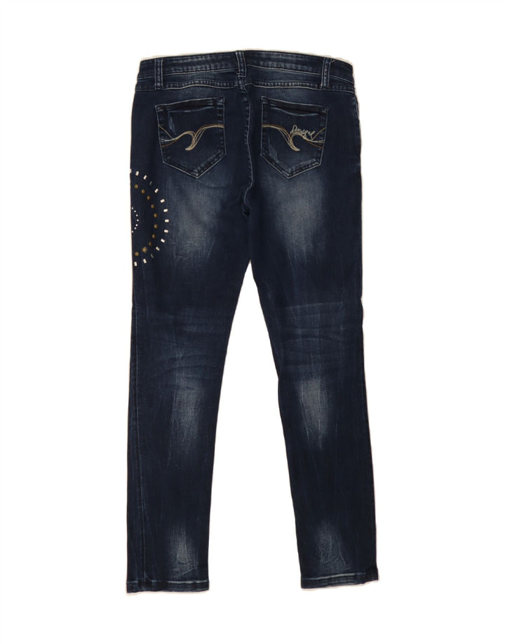 DESIGUAL Womens Skinny Jeans W28 L28 Navy Blue Polyester Vintage Desigual and Second-Hand Desigual from Messina Hembry 