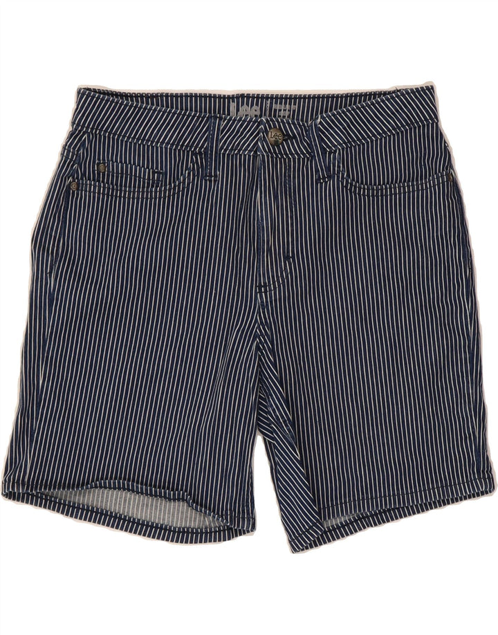 LEE Womens Regular Fit Casual Shorts US 10 Large W30  Navy Blue Striped Vintage Lee and Second-Hand Lee from Messina Hembry 