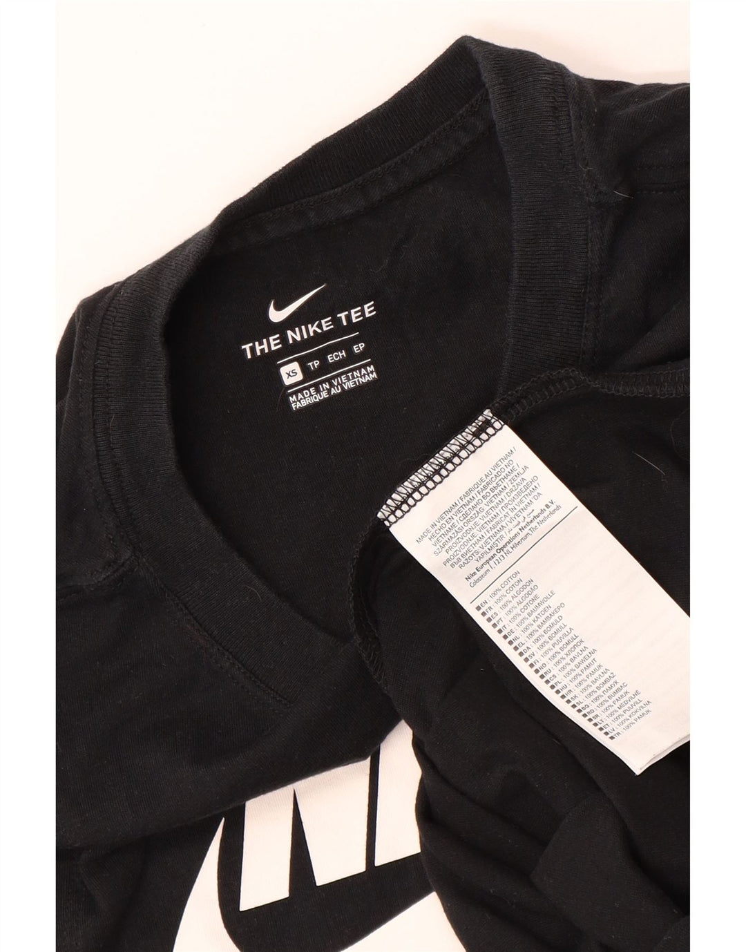 NIKE Mens Graphic Vest Top XS Black Cotton