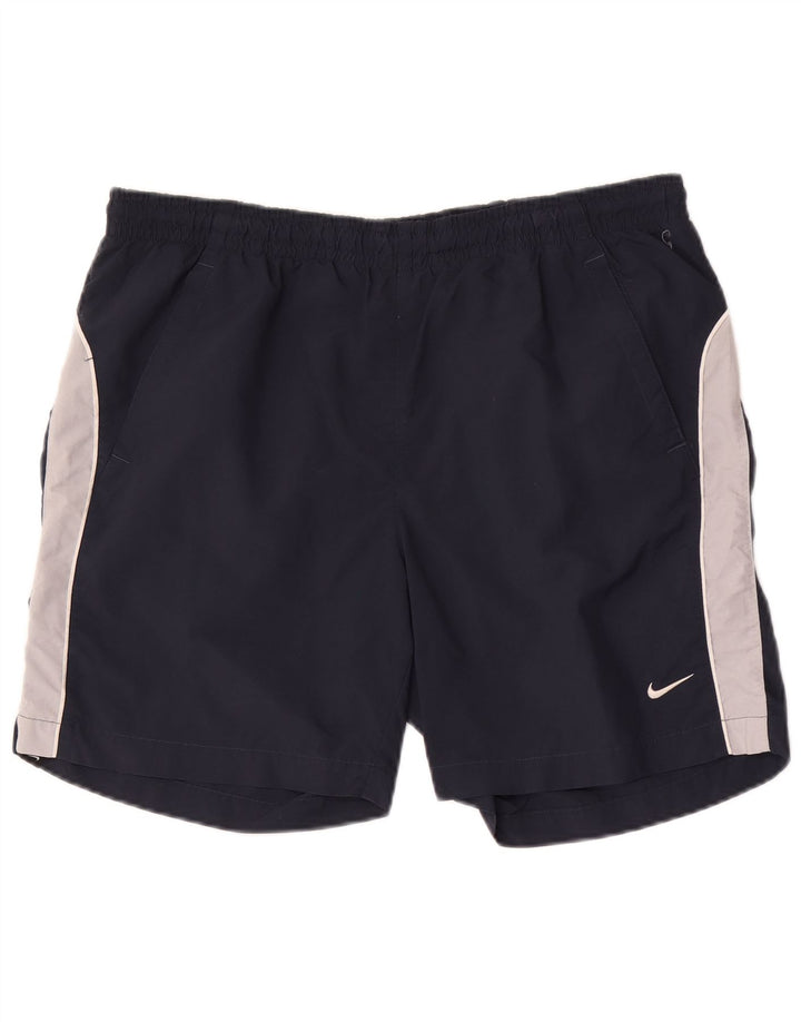 Nike Badeshorts til mænd Large Navy Blue Colourblock Nylon