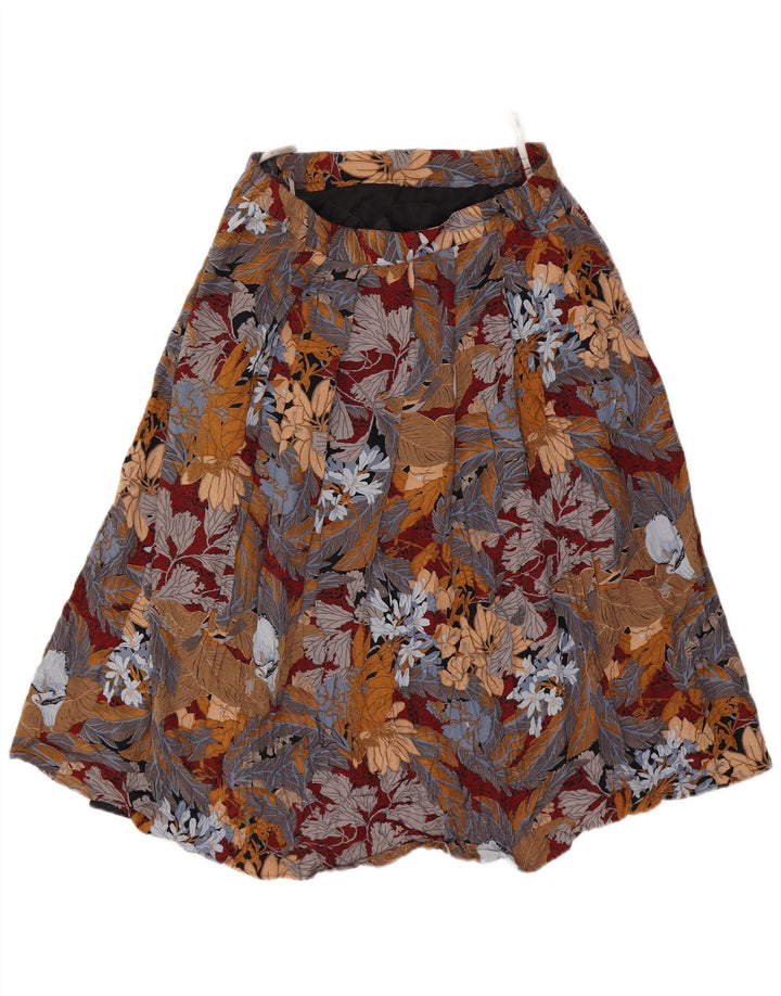 VINTAGE Womens A-Line Skirt W32 Large Multicoloured Floral