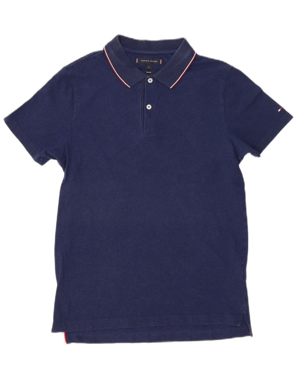 TOMMY HILFIGER Slim Fit poloshirt til mænd Medium marineblå bomuld