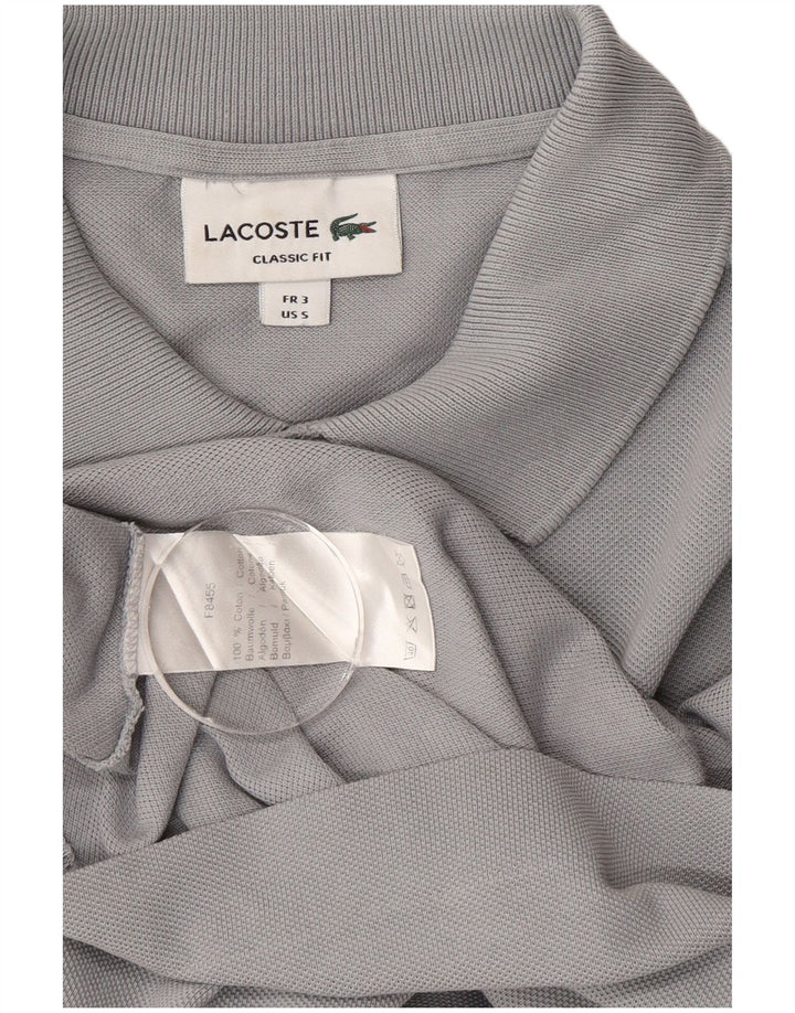 Lacoste Herre Classic Fit Polo Shirt Størrelse 3 Lille Grå Bomuld