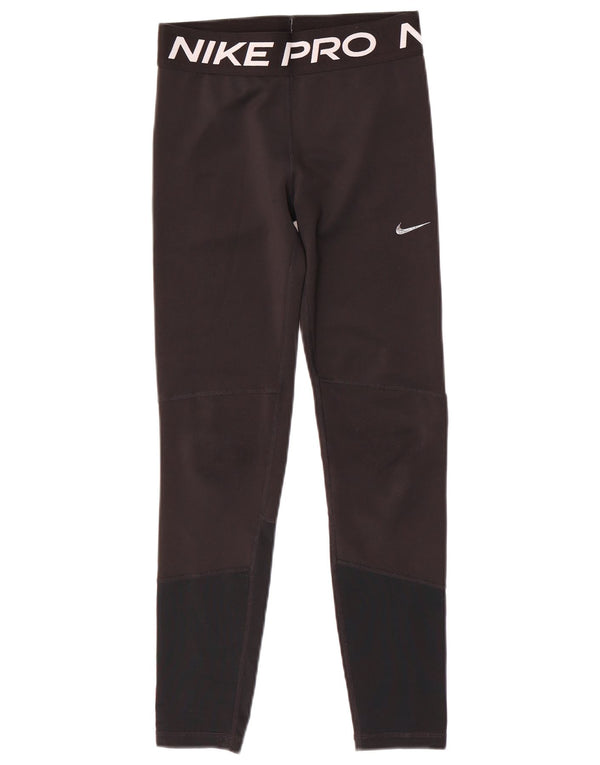 Nike piger Dri Fit grafiske leggings 12-13 år stor sort farveblok