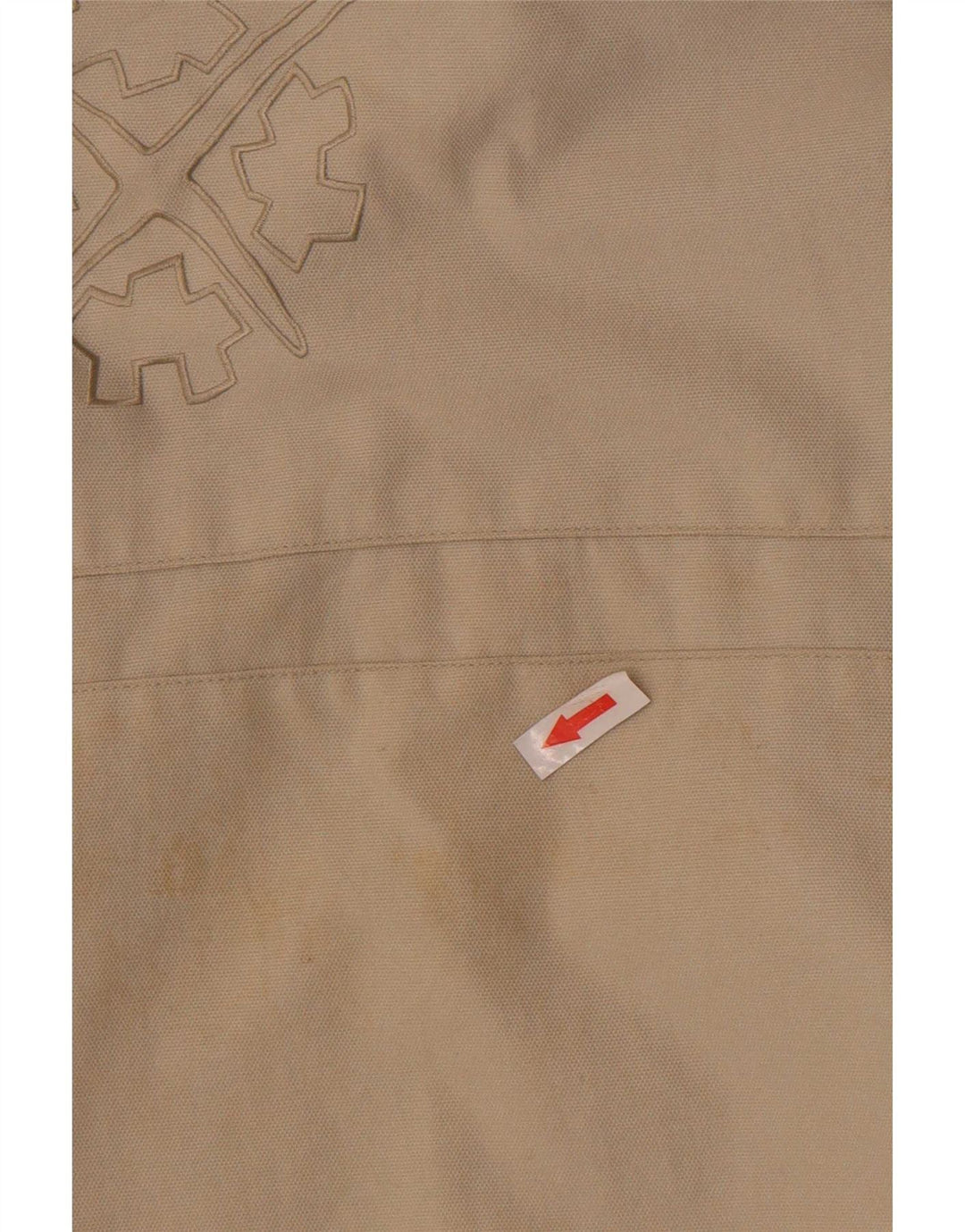 Exxtasy Herre Loose Fit Windbreaker Jacket UK 36 Small Beige Nylon