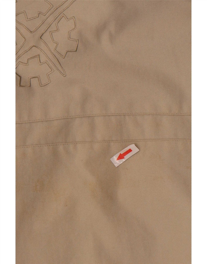 Exxtasy Herre Loose Fit Windbreaker Jacket UK 36 Small Beige Nylon