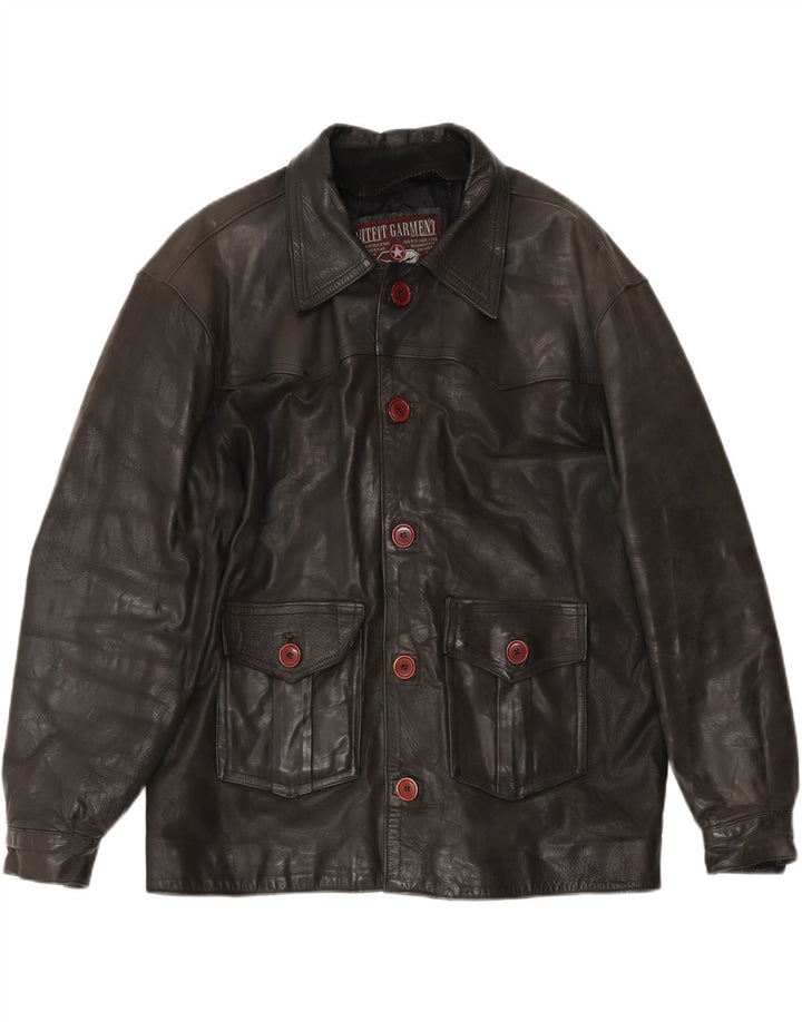 PACIFIC AIR FORCES Mens Leather Jacket UK 38 Medium Brown Leather Vintage Pacific Air Forces and Second-Hand Pacific Air Forces from Messina Hembry 