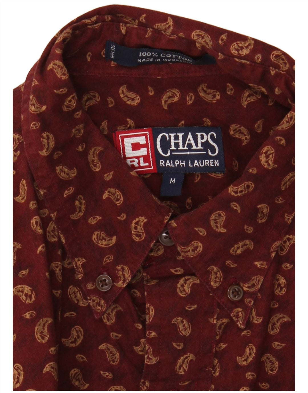 Chaps Ralph Lauren Herreskjorte Medium Burgundy Paisley Cotton