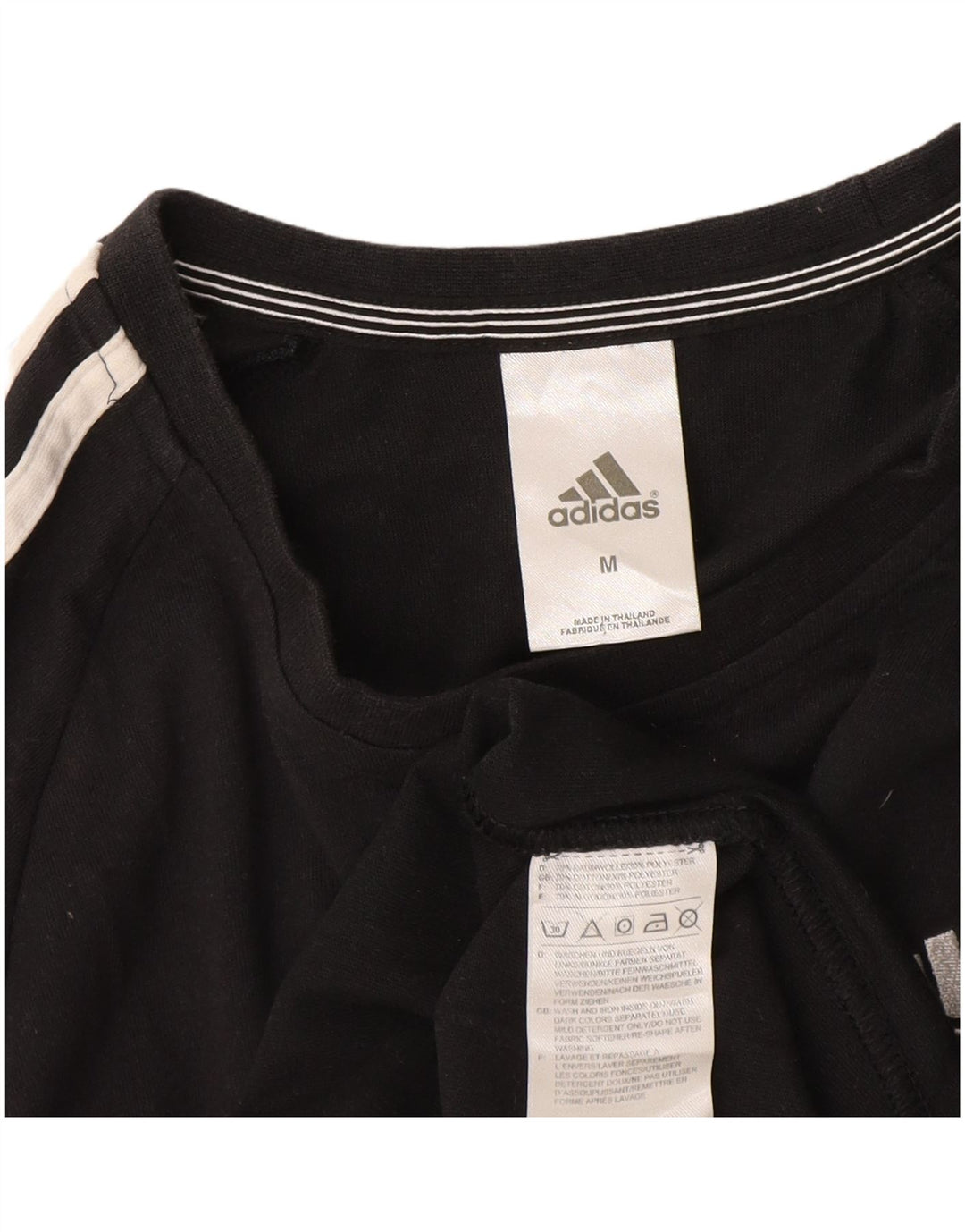 Adidas Herre Climalite T-Shirt Top Medium Sort Bomuld