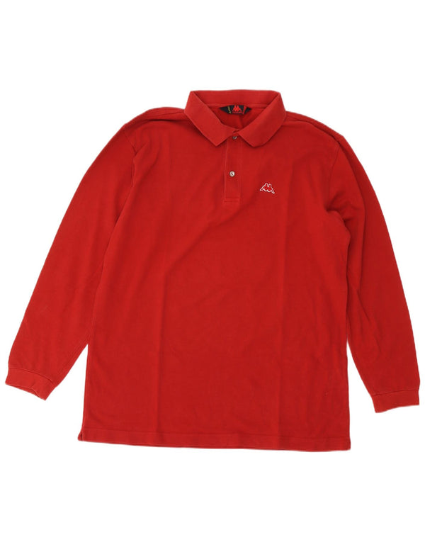 Kappa Langærmet Polo Shirt til mænd Stor rød bomuld