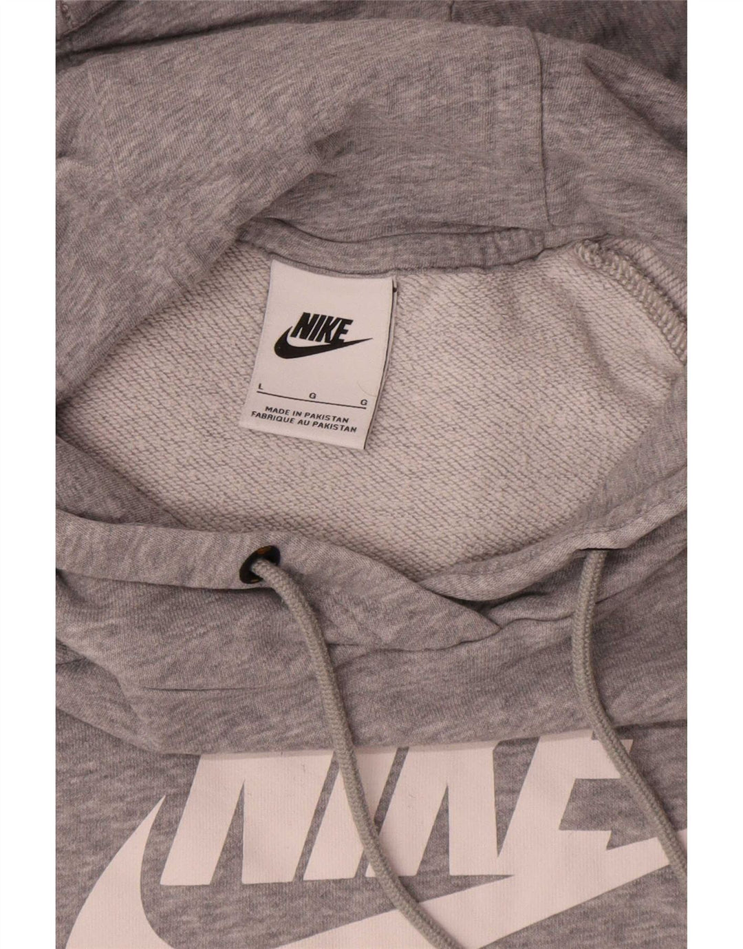 Nike grafisk hættetrøje til mænd, stor grå flækket bomuld