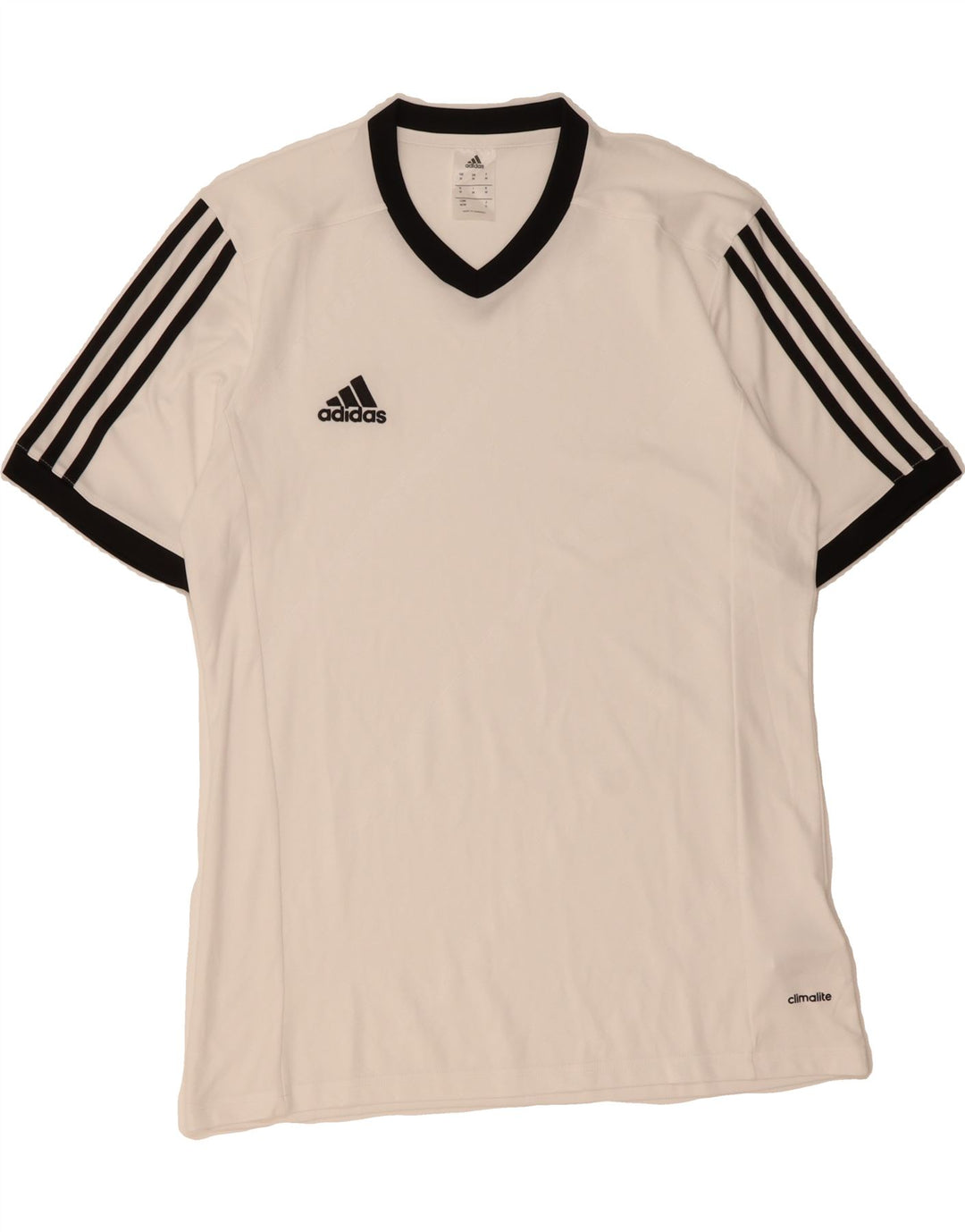 ADIDAS Mens Climalite T-Shirt Top Medium White Colourblock Polyester Vintage Adidas and Second-Hand Adidas from Messina Hembry 