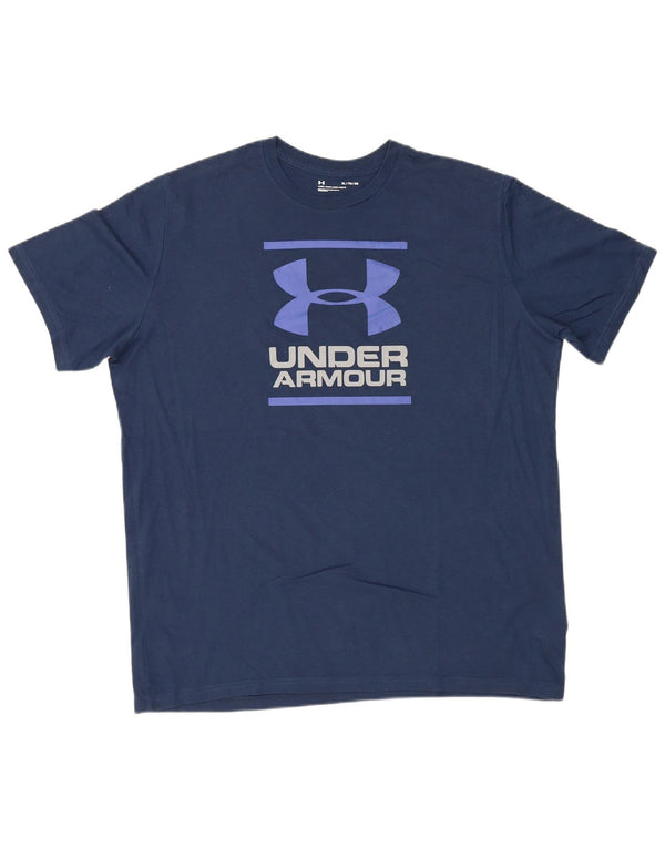 Under Armour Herre grafisk T-shirt top XL marineblå bomuld