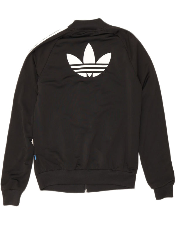 Adidas Dame Grafisk Træningsdragt Topjakke UK 6 XS Sort Polyester