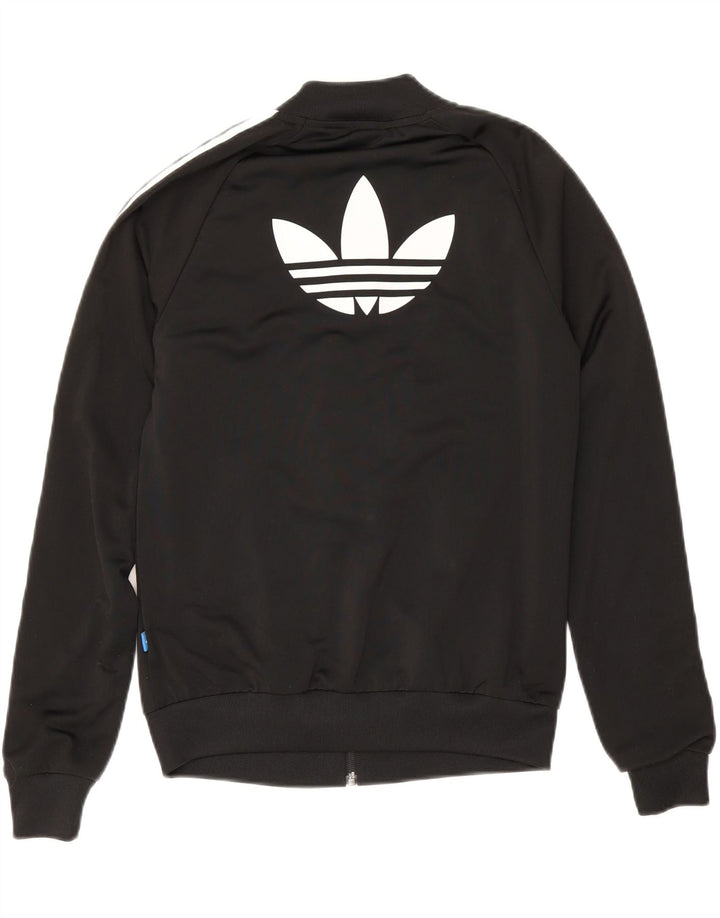 Adidas Dame Grafisk Træningsdragt Topjakke UK 6 XS Sort Polyester