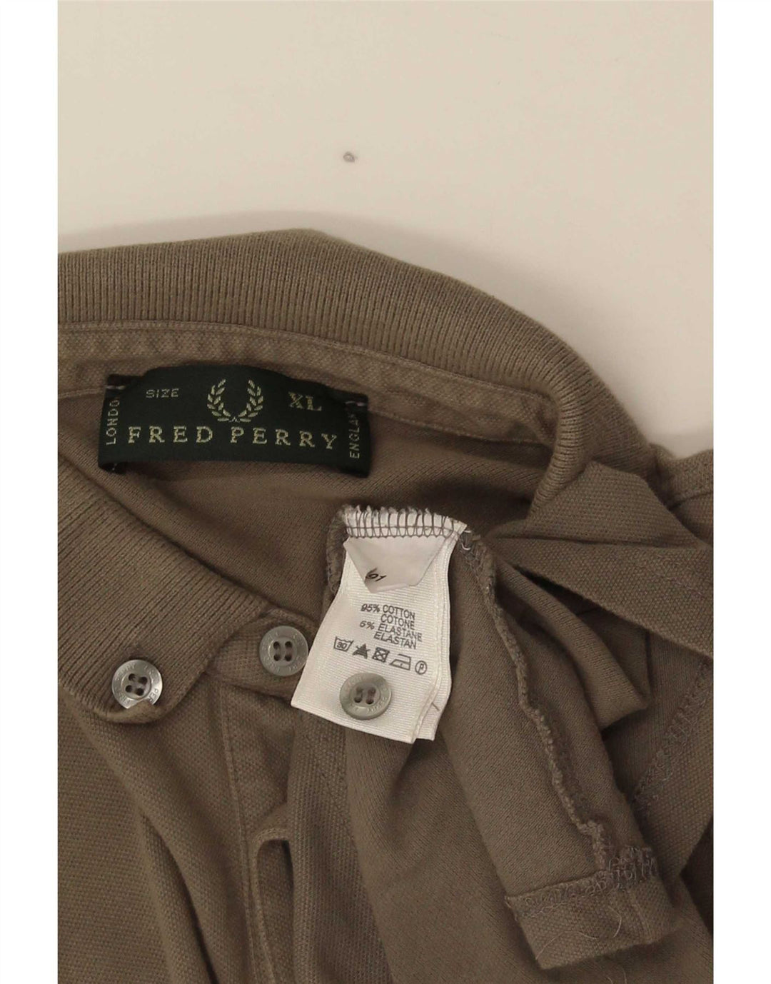 Fred Perry herre poloshirt XL grå bomuld