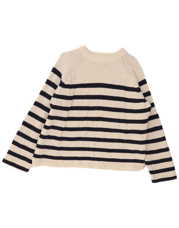 Marks & Spencer Dame Boat Neck Jumper Sweater UK 18 XL Off White Stribet
