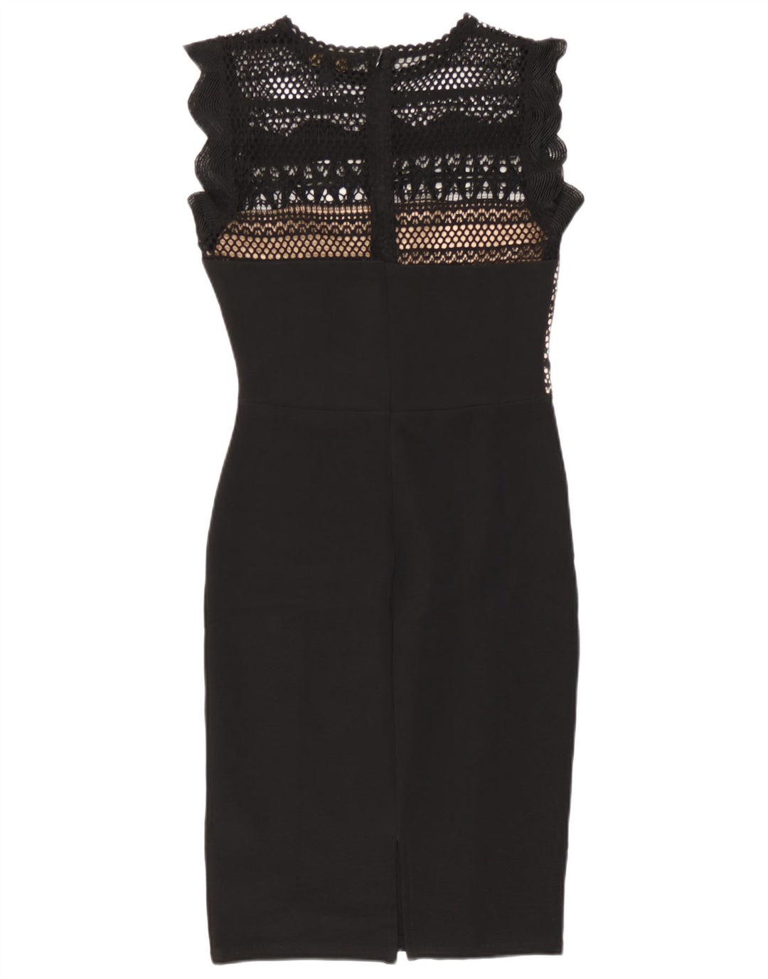 Lipsy Womens Sleeveless Sheath Dress UK 8 Small Black Polyester
