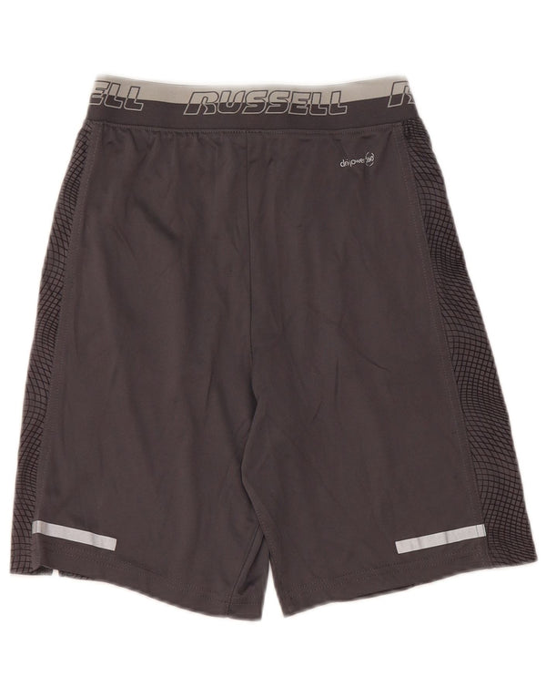 Russell Athletic Boys Grafiske sportsshorts 10-11 år Store Grå Geometriske