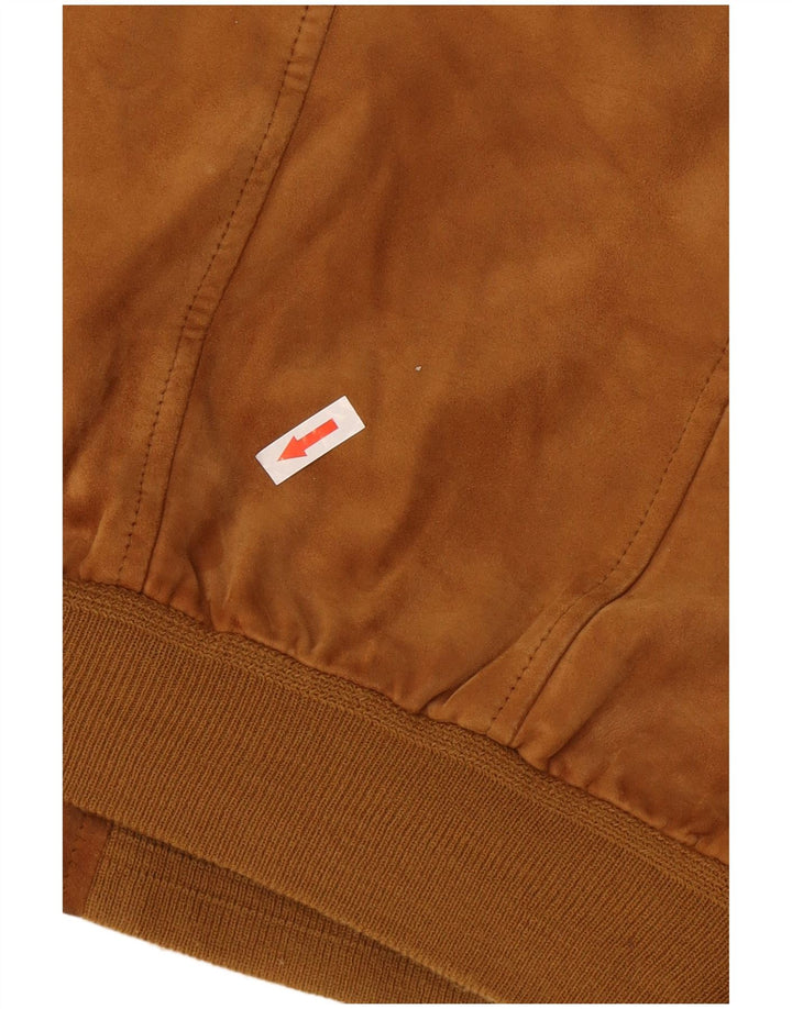 Martin Eden Herre Ruskind Bomber Jacket IT 48 Medium Brun Læder