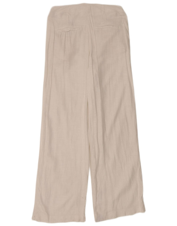 Marks & Spencer Mens High Waist Chino Trousers UK 12 Medium W32 L32 White