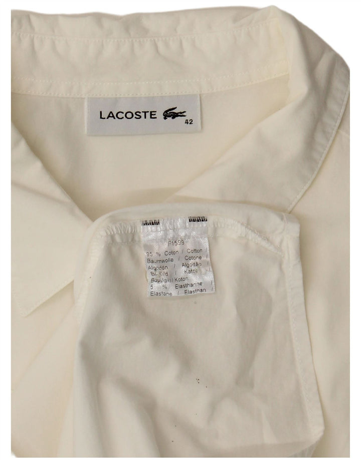 Lacoste dameskjorte str. 42 Large White Bomuld