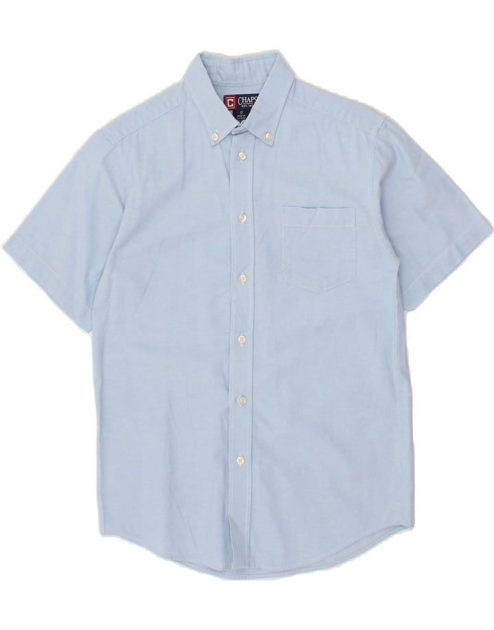 CHAPS Boys Short Sleeve Shirt 11-12 Years Blue Cotton Vintage Chaps and Second-Hand Chaps from Messina Hembry 