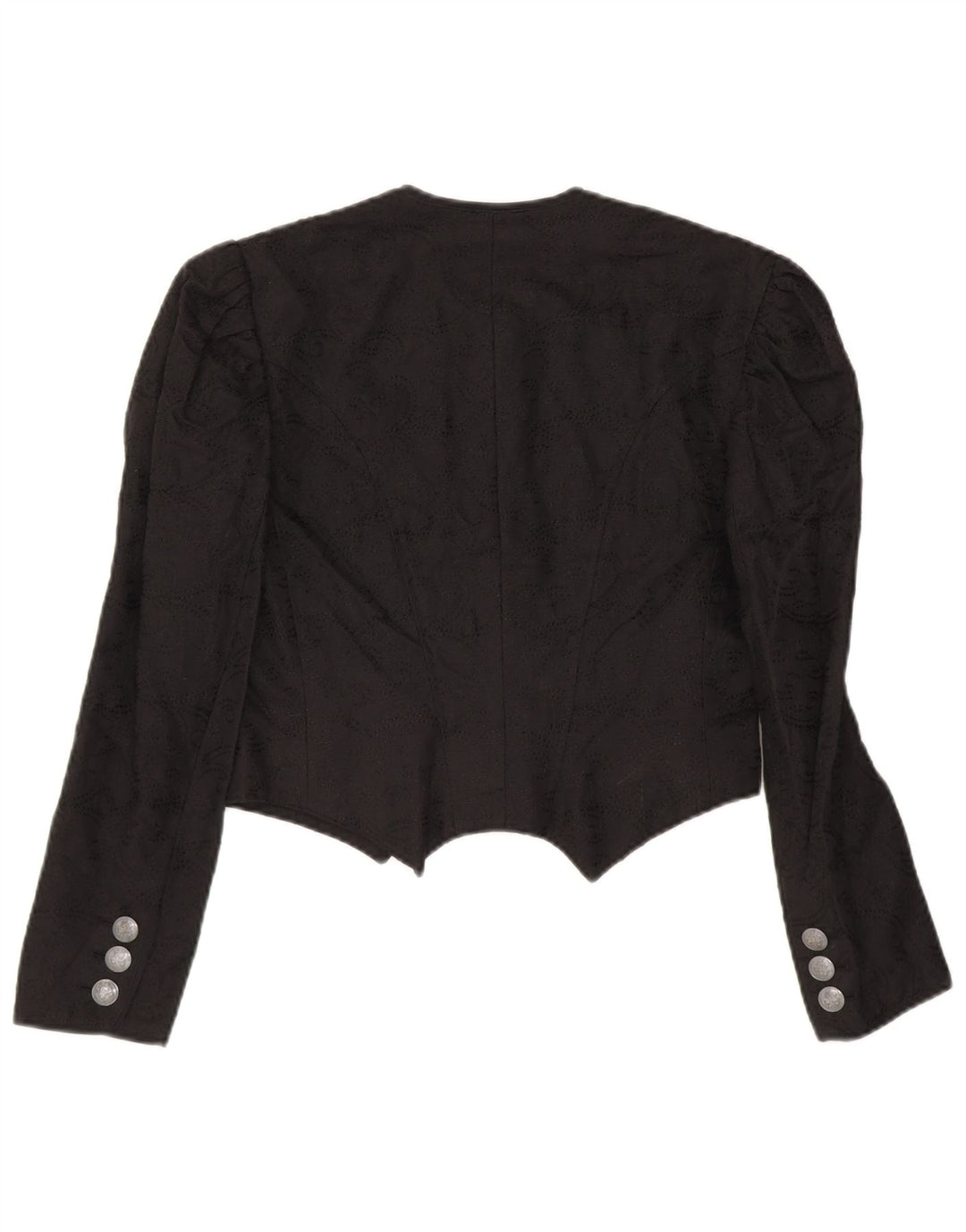Gossl Dame Trachten Crop Cardigan Top EU 40 Medium Sort Linned