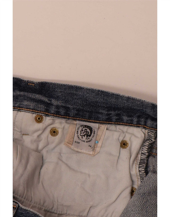 Diesel Herre Straight Jeans W34 L30 Blå Bomuld